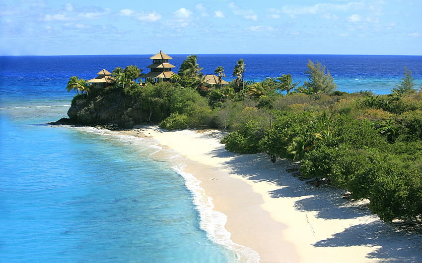 Nice Blue Ocean Island Tropics . Nice Blue Ocean Island, Bali Scenes HD wallpaper