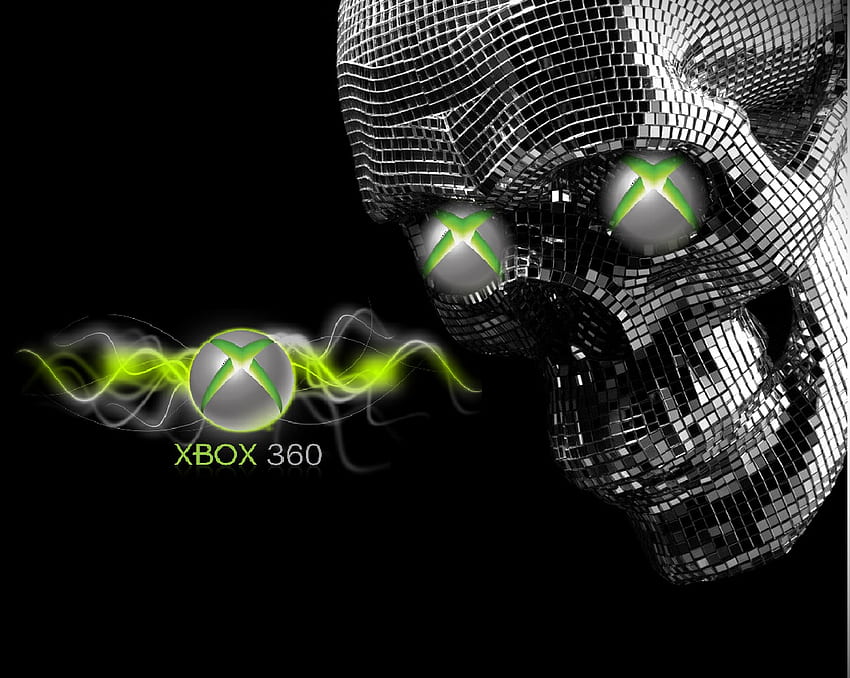 xbox 360, cráneo, logo, ventana fondo de pantalla