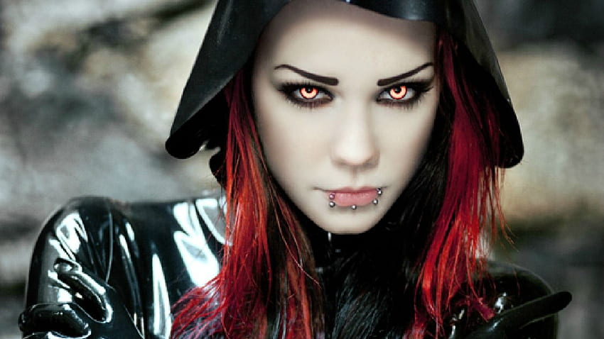 Sombre emo gothique fétiche fille filles vampire cyber goth Fond d'écran HD