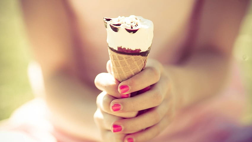 Ice Cream Cone, Cute Ice Cream HD wallpaper
