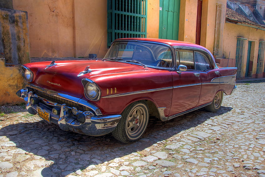 シボレー, 車, 車, 機械, 古い, レトロ, キューバ, ハバナ 高画質の壁紙
