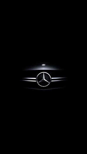 Mercedes benz brand logo symbol with name black Vector Image