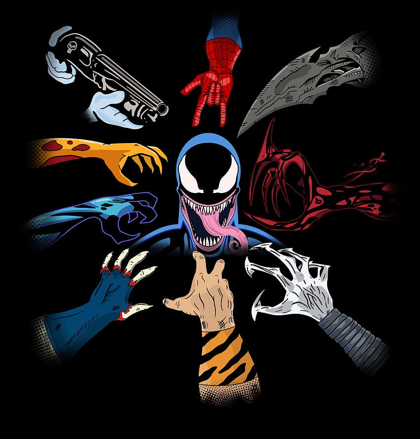 Venom Vs His Enemies. Who Will Win? Spider Man, Riot, Carnage, Knull HD phone wallpaper