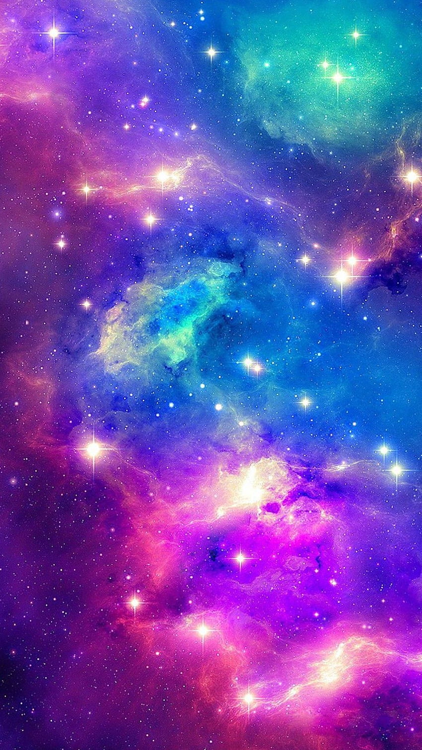 звезди, лилаво, циан, розово, синьо, червено. Астрономия. Галактика, розово лилаво и синя галактика HD тапет за телефон