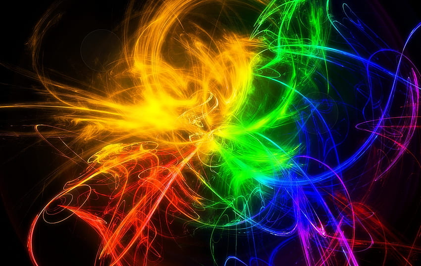 Abstract, Smoke, Patterns, Bright, Multicolored, Motley, Lines HD wallpaper