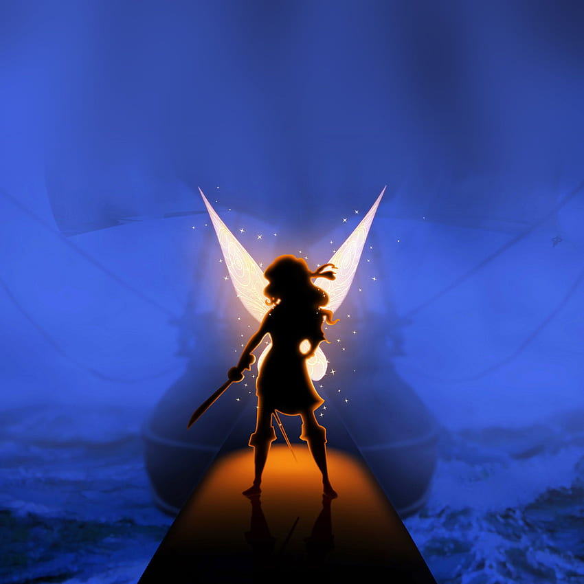 IOS 7. Tinkerbell Pirata Disney Parallax IPhone fondo de pantalla del teléfono