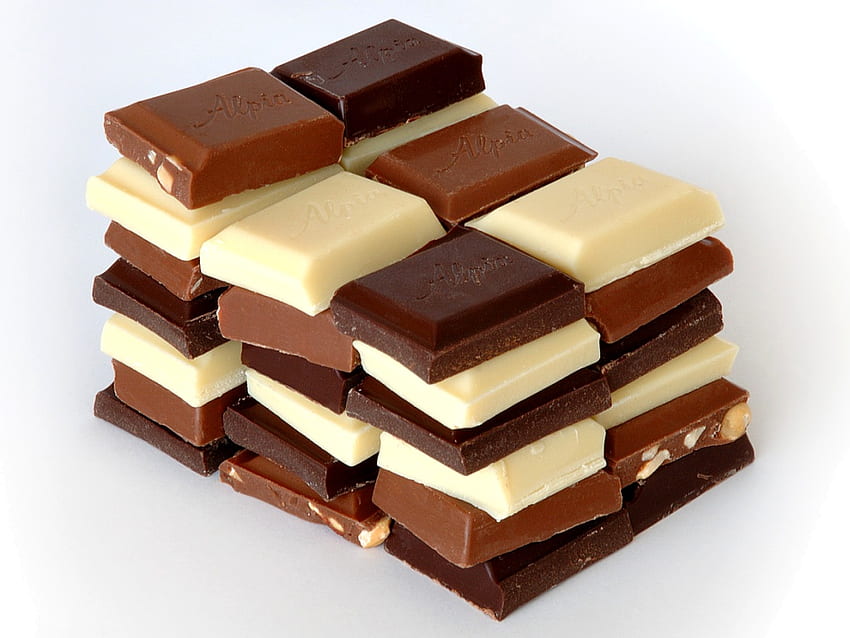Schokolade, braun, weiß, Süßigkeiten HD-Hintergrundbild