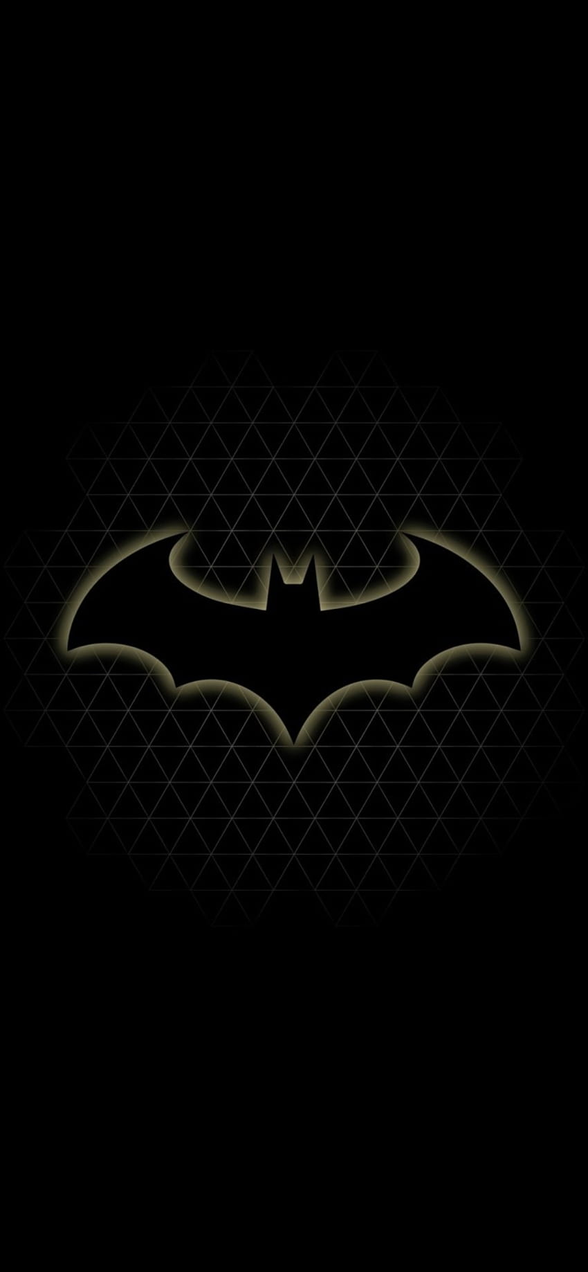 Logo Batmana ciemne Amoled dla Xiaomi Mi 10, logo Batmana czarne Tapeta na telefon HD