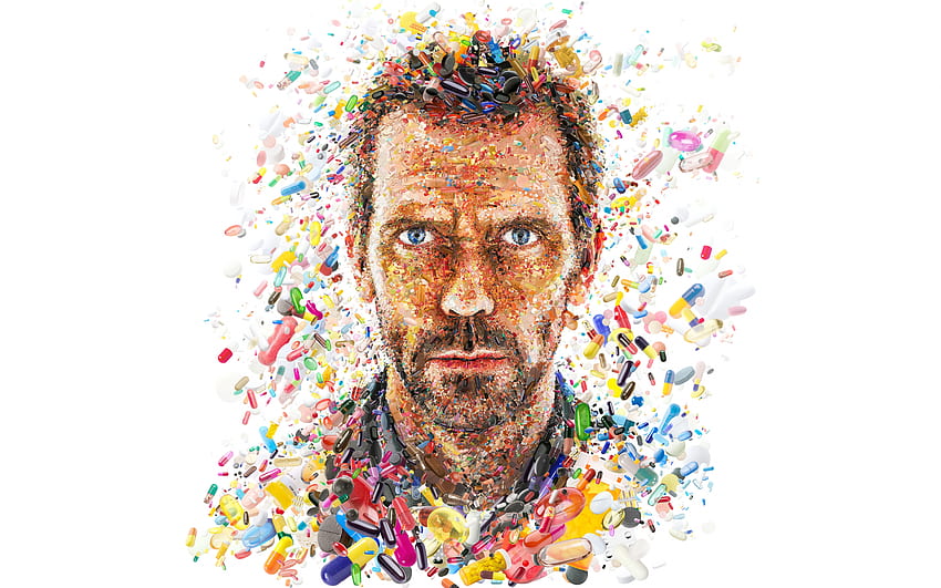 Hugh Laurie In House Tv Show Abstract Artwork , Tv Shows, , , Background, and HD wallpaper