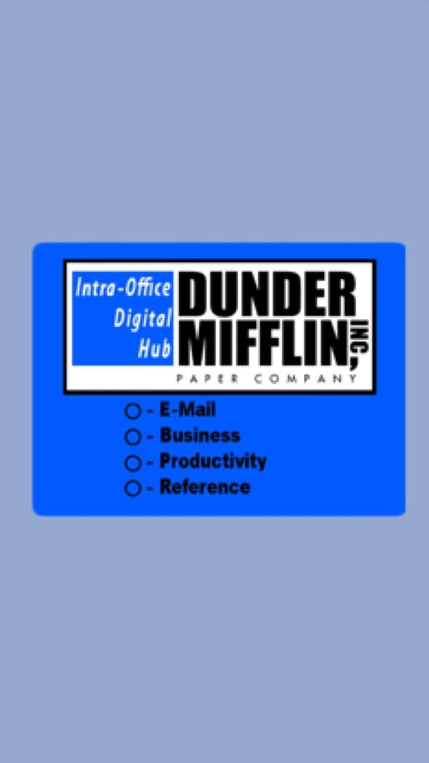 I noticed there were no phone of the dm , so I made one! : DunderMifflin, The Office Phone HD phone wallpaper