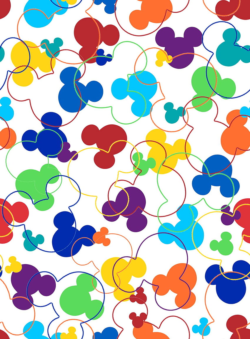 Regenbogen-Mickey-nahtloses Muster. Disney-Hintergrund, Disney-schirmschoner, Disney-Telefon, Mickey-Mouse-Muster HD-Handy-Hintergrundbild