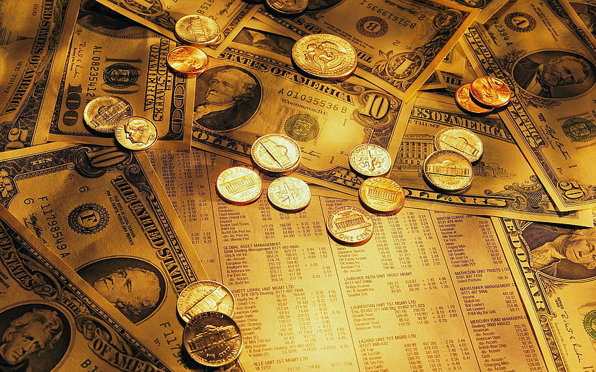 お金、ドル、コイン、金、セント 高画質の壁紙