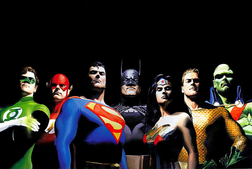 Karya Seni Alex Ross Justice League, Pahlawan Super Wallpaper HD