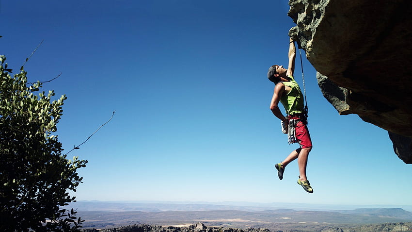 Extreme Rock Climbing Sport Background HD wallpaper