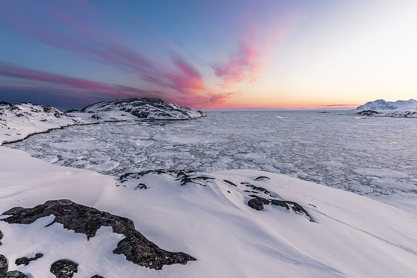 Nature, Ice, Snow, Ocean, Ice Floes, Greenland, Kulusuk HD wallpaper
