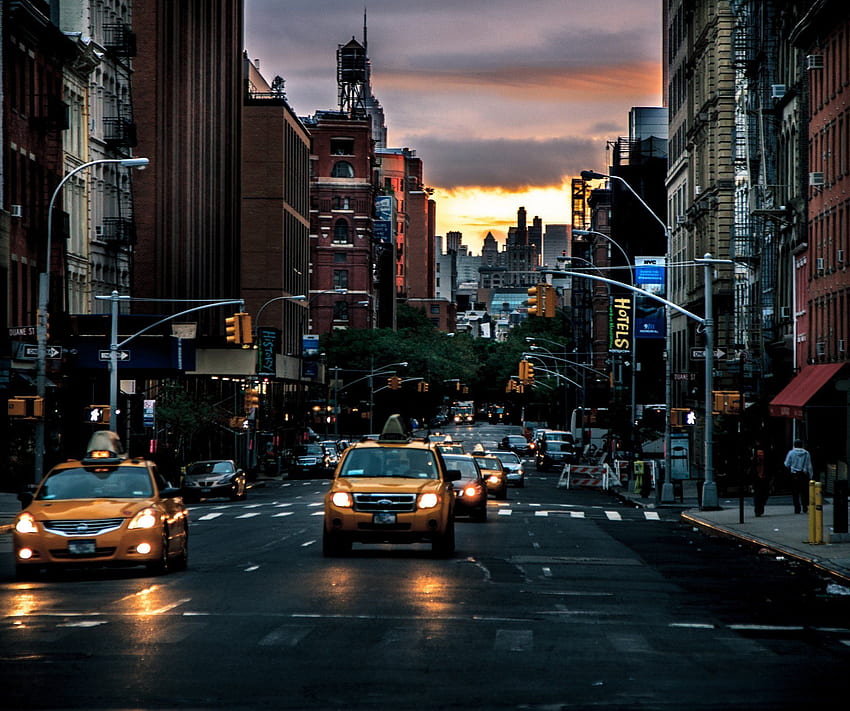 New york street taxi dawn [] for your , Mobile & Tablet. Explore New ...