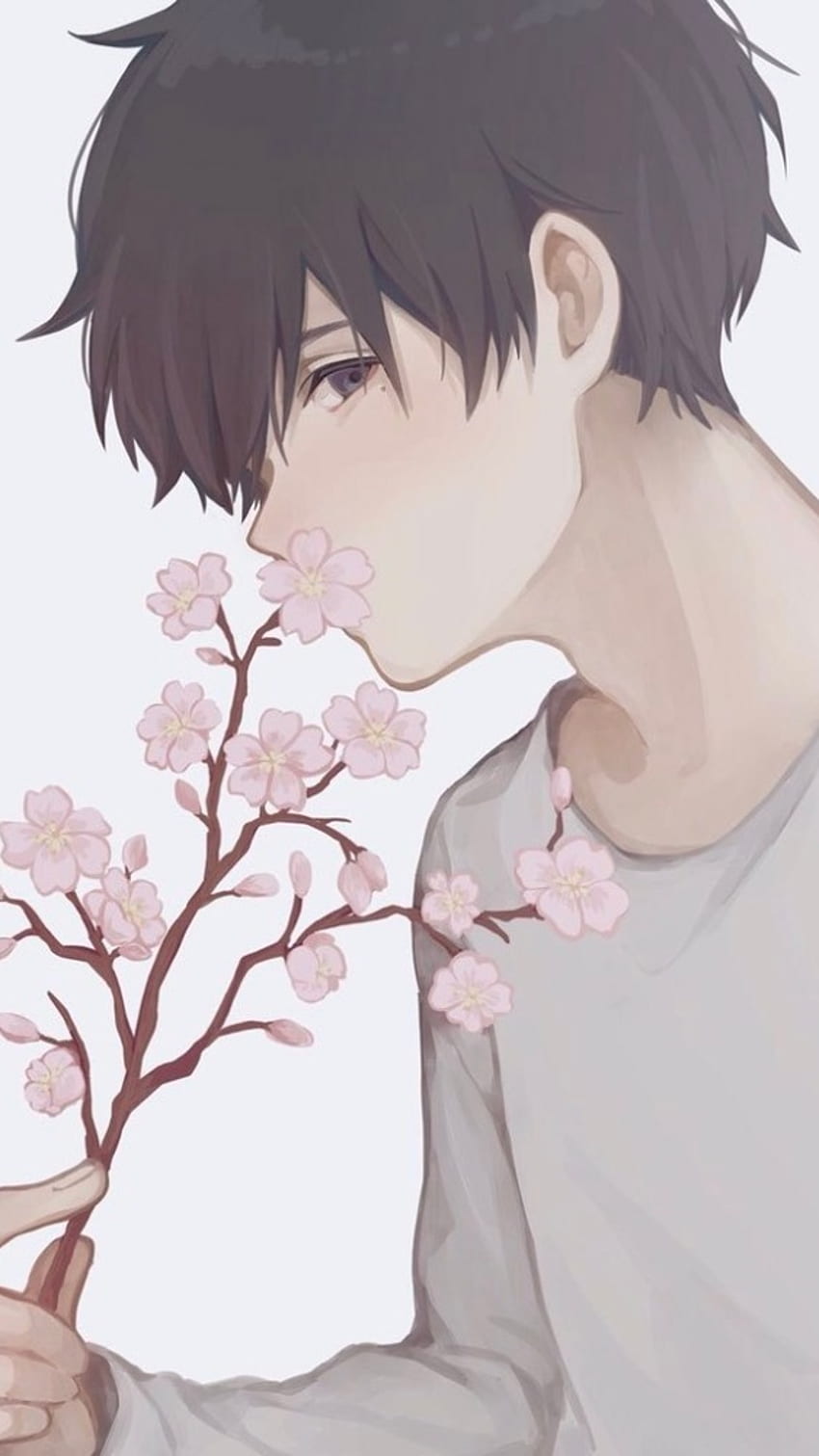 Anime Cute Boy, Anime Boy, Flowers HD phone wallpaper | Pxfuel