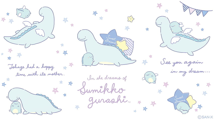 Niu ₍˶ˆ꒳ˆ˶₎✼:♡*ﾟ✿ - Perhaps Sumikko Gurashi with Tokage and Tokage's mom cheer you up. / Twitter, Sumikko Gurashi Tokage HD wallpaper