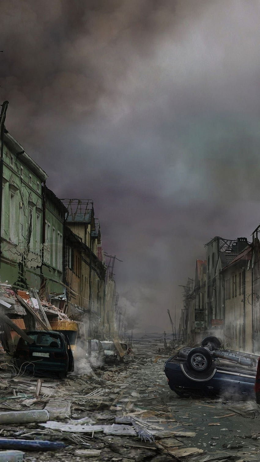 Zombie-Ästhetik, Zombie-Apokalypse-Stadt HD-Handy-Hintergrundbild