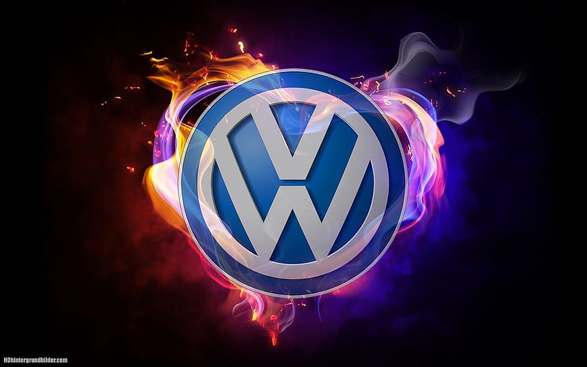 Logo VW de fundo, Volkswagen Logo papel de parede HD