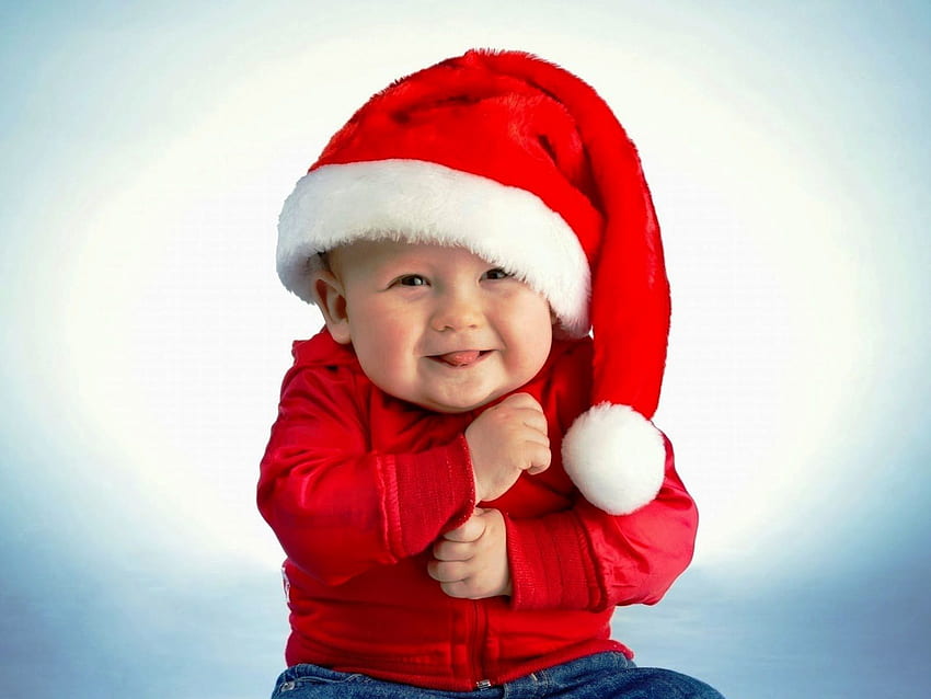 Cute Baby Christmas HD wallpaper
