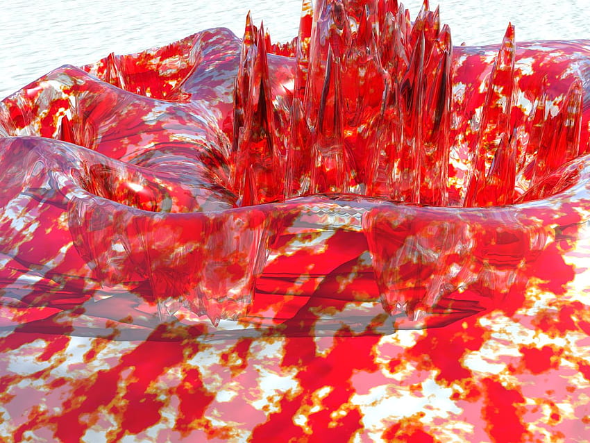 Mollusk Gel, white, jello, red, texture, gelled HD wallpaper
