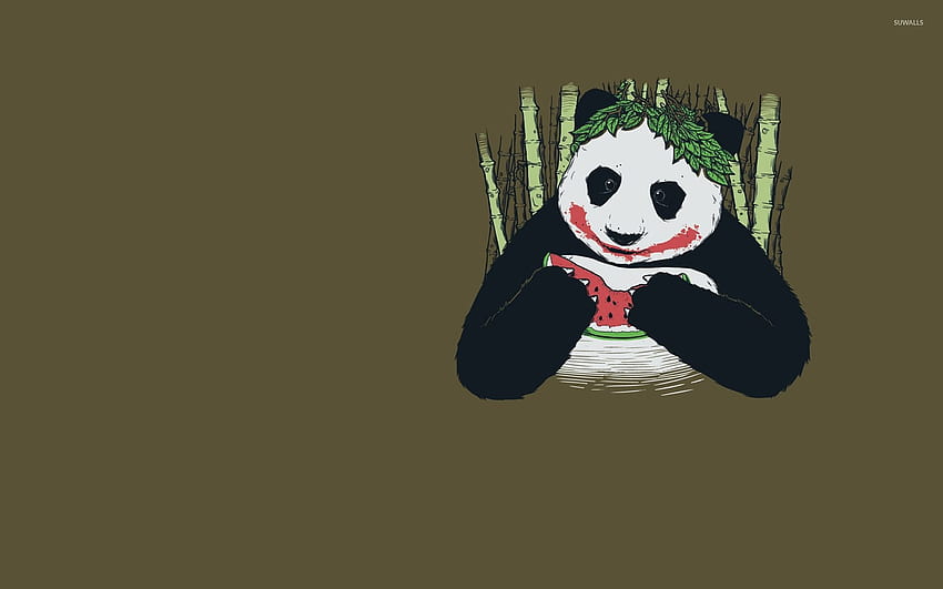 Panda eating watermelon - Funny HD wallpaper