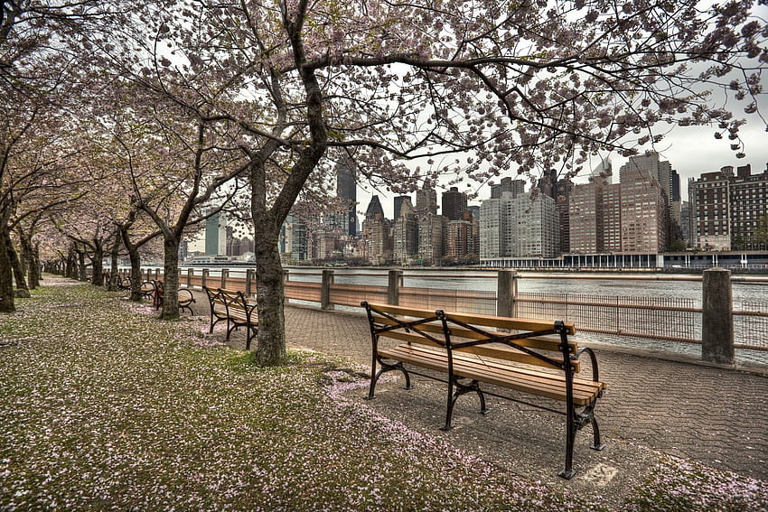 Spring Town, primavera di New York Sfondo HD