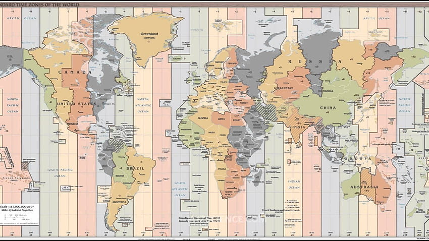 세계 지도 시간대 새로운 세계 지도 대화형 시간대 HD 월페이퍼