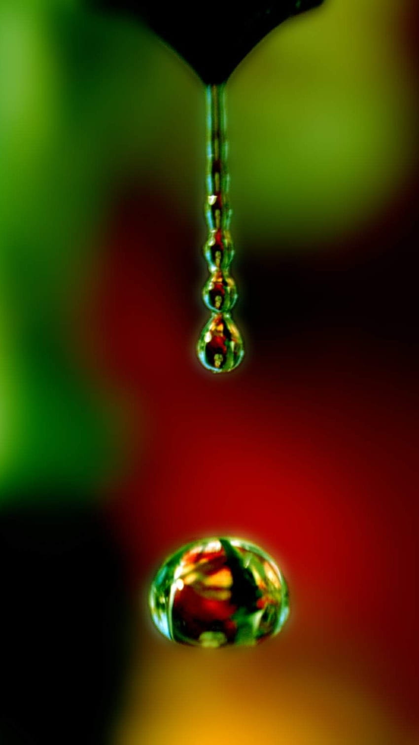 Water Drop Notch, Falling Drops HD phone wallpaper