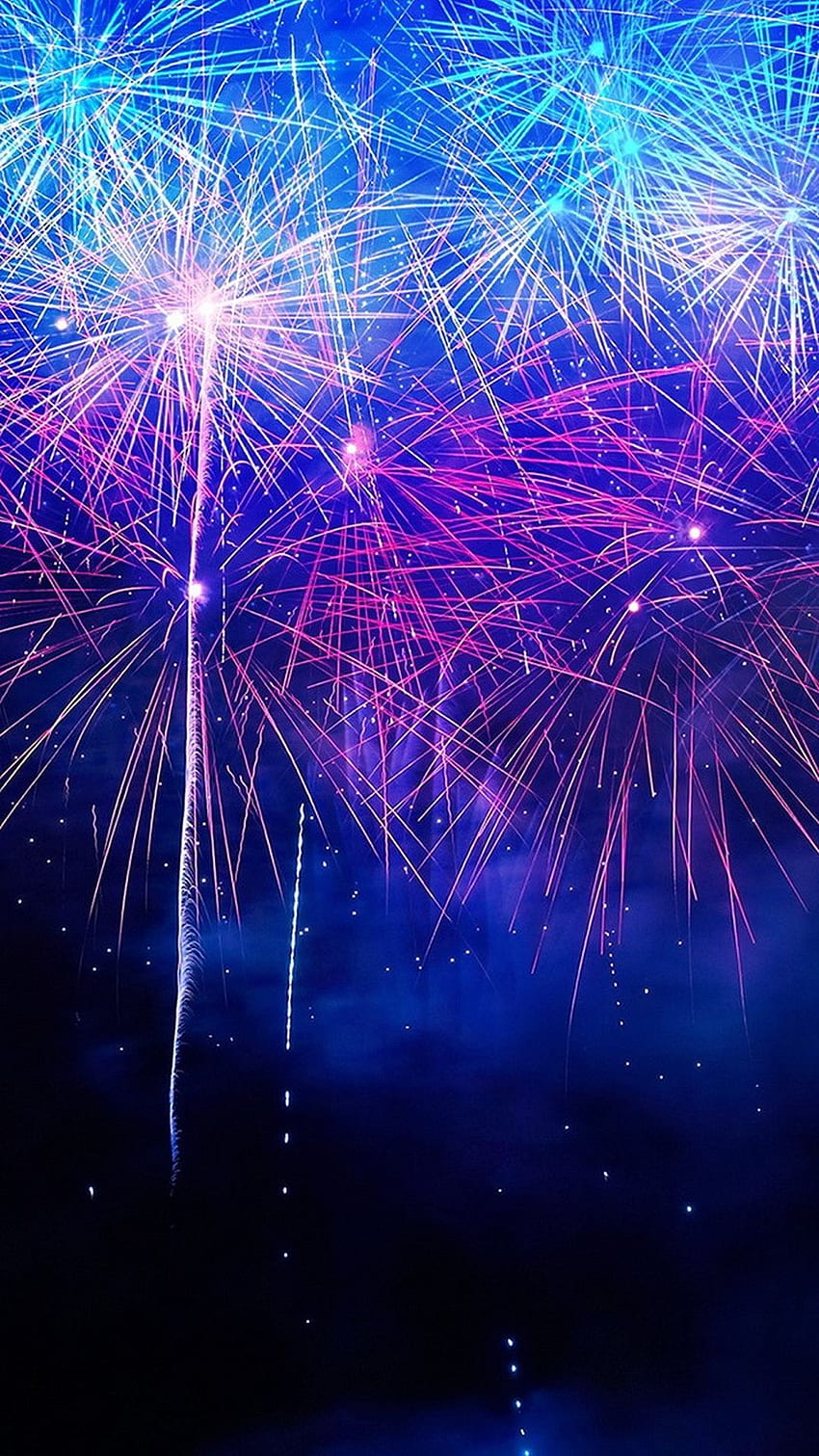 Fuochi d'artificio di felice anno nuovo Sfondo del telefono HD