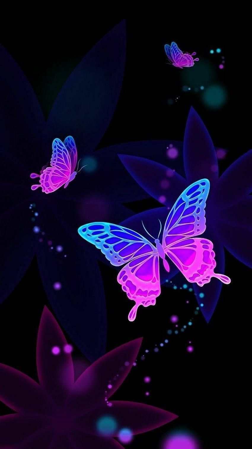 iPhone с пеперуда. Лилава пеперуда, пеперуда за iphone, пеперуден фон, черни и лилави пеперуди HD тапет за телефон