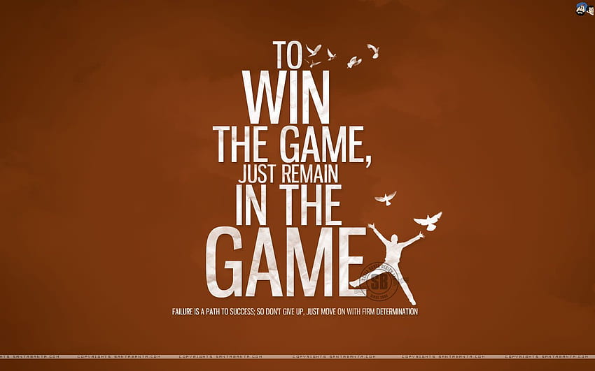 Quotes: To win the game, just remain in the game. Failure is a, Gaming Quotes HD wallpaper