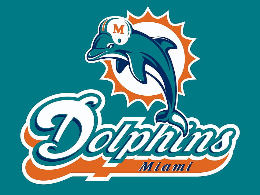 Маями делфини, лого на делфините Маями HD тапет