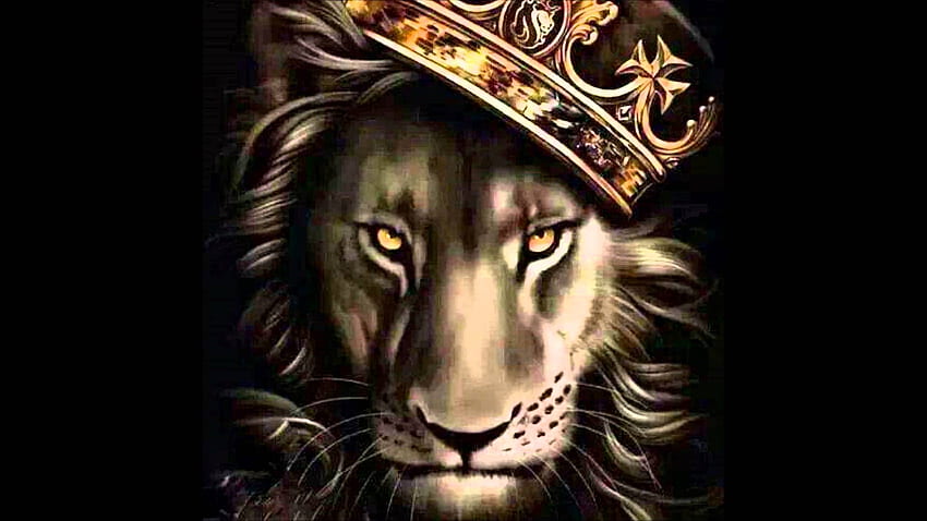 Löwe mit Krone, Königskrone HD-Hintergrundbild