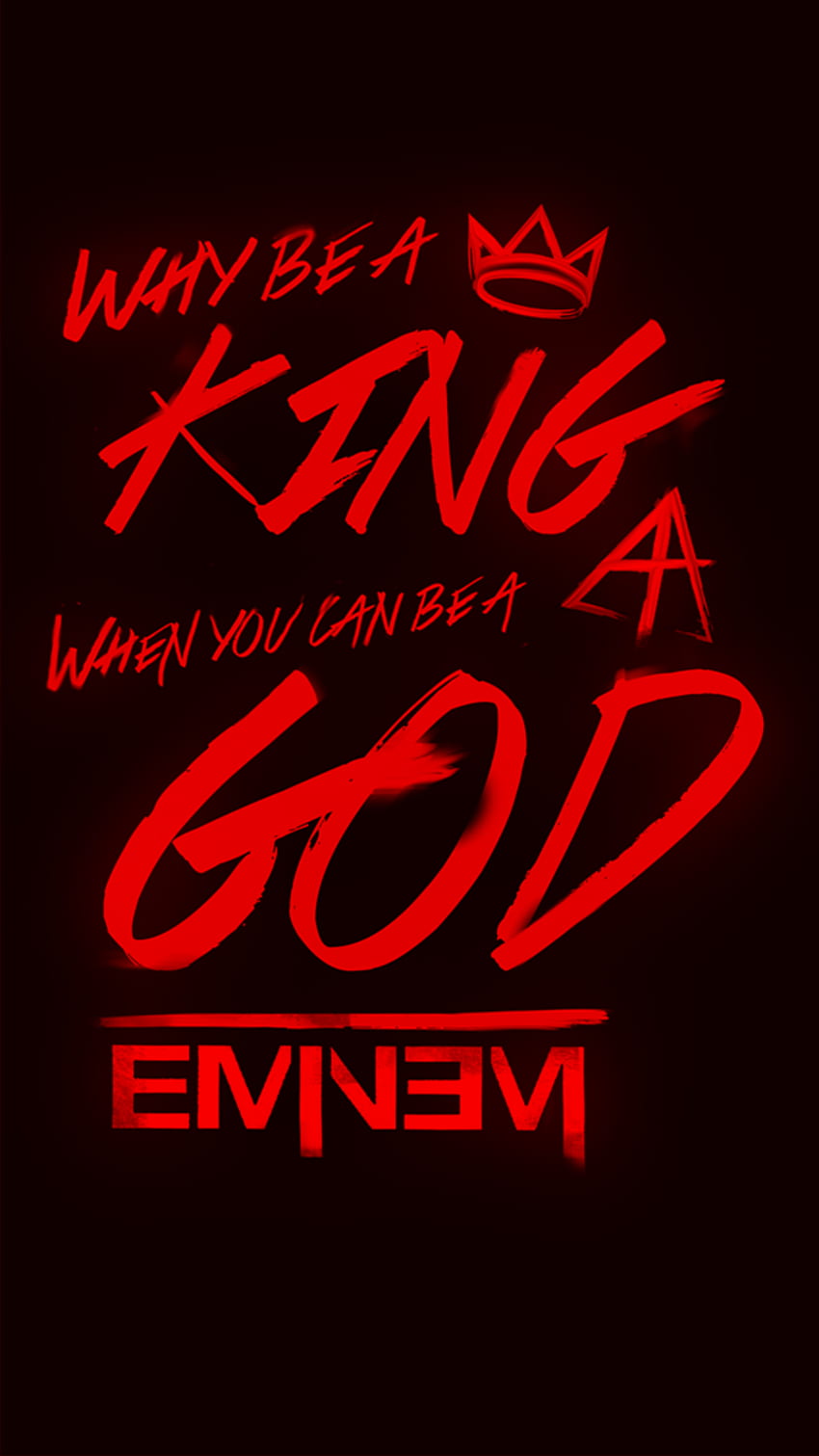 Защо да бъдеш КРАЛ, Когато можеш да бъдеш БОГ () : Eminem, Kings Never Die HD тапет за телефон