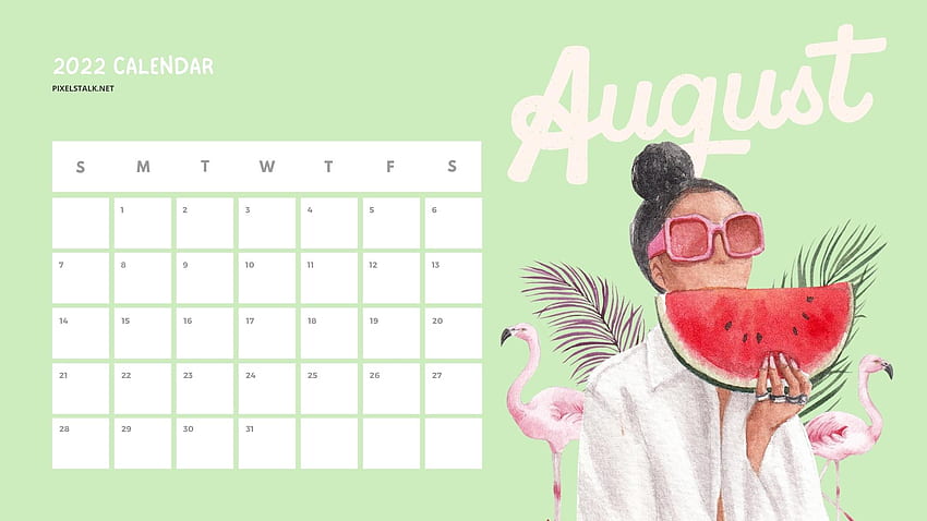 August 2022 Calendar Background HD wallpaper  Pxfuel