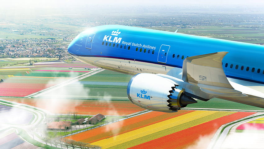 KLM дава кратък поглед на своя Boeing 787 „Dreamliner“, самолет KLM HD тапет