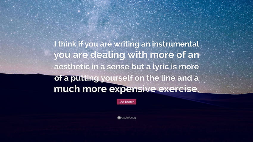 Leo Kottke Quote: “I think if you are writing an, Blue Aesthetic Quote HD wallpaper
