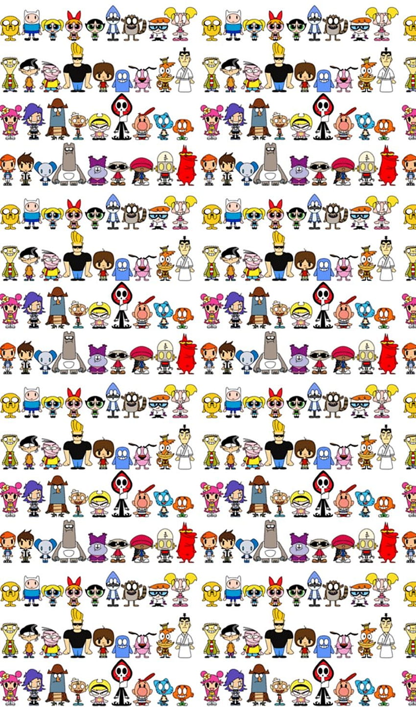 Patterns Background Cartoon Network Characters HD phone wallpaper