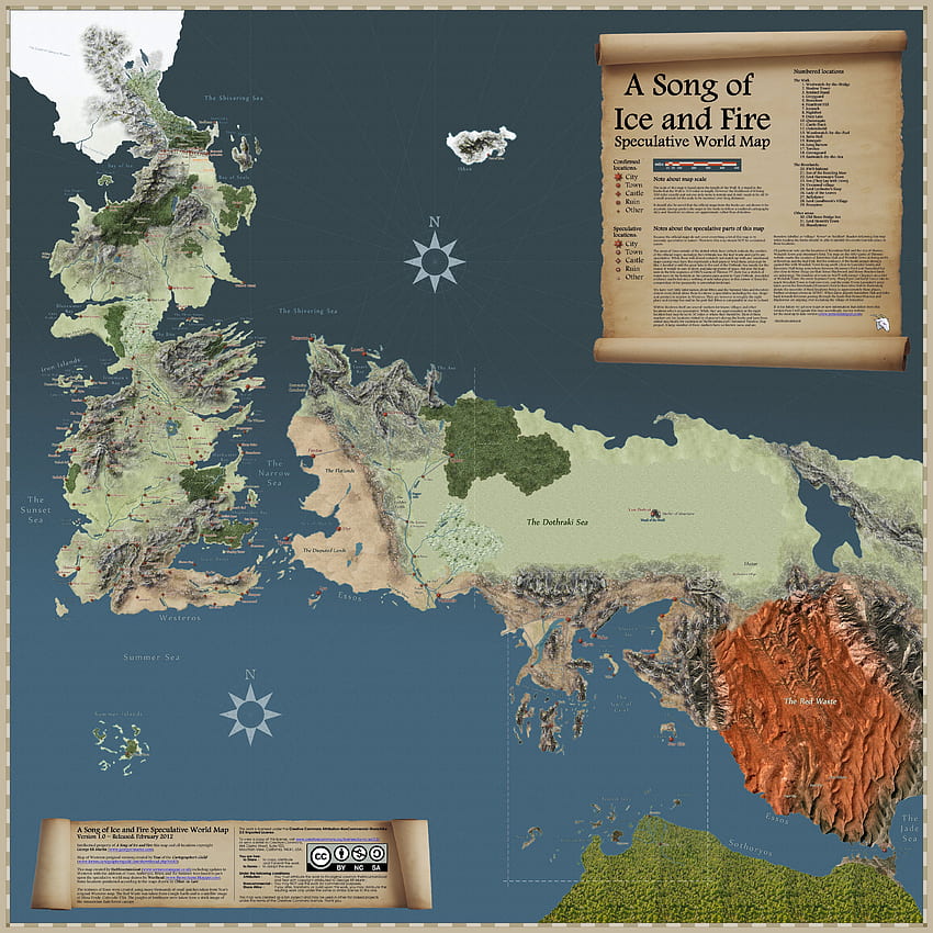 Westeros의 고해상도 지도와 왕좌의 게임 지도가 필요할 때 절대 알 수 없습니다. HD 전화 배경 화면
