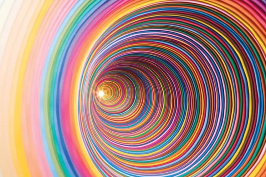 Swirl, rainbow colors, sureal art HD wallpaper