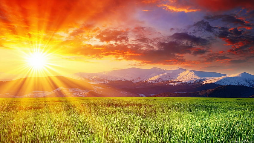 Modi per praticare la cura di sé. Alba, tramonto, natura, alba panoramica Sfondo HD