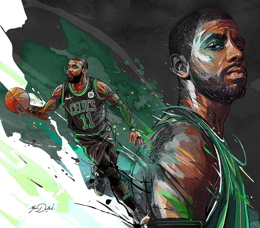 Kyrie Irving Cartoon Celtics, Kyrie Irving Cool HD wallpaper