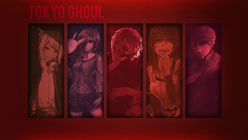 Anime - Tokyo Ghoul Ken Kaneki Juuzou Suzuya ShÅ« Tsukiyama Rize Kamishiro Touka Kirishima HD wallpaper