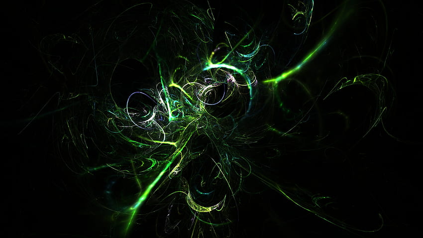 Green flare, flames, abstract HD wallpaper
