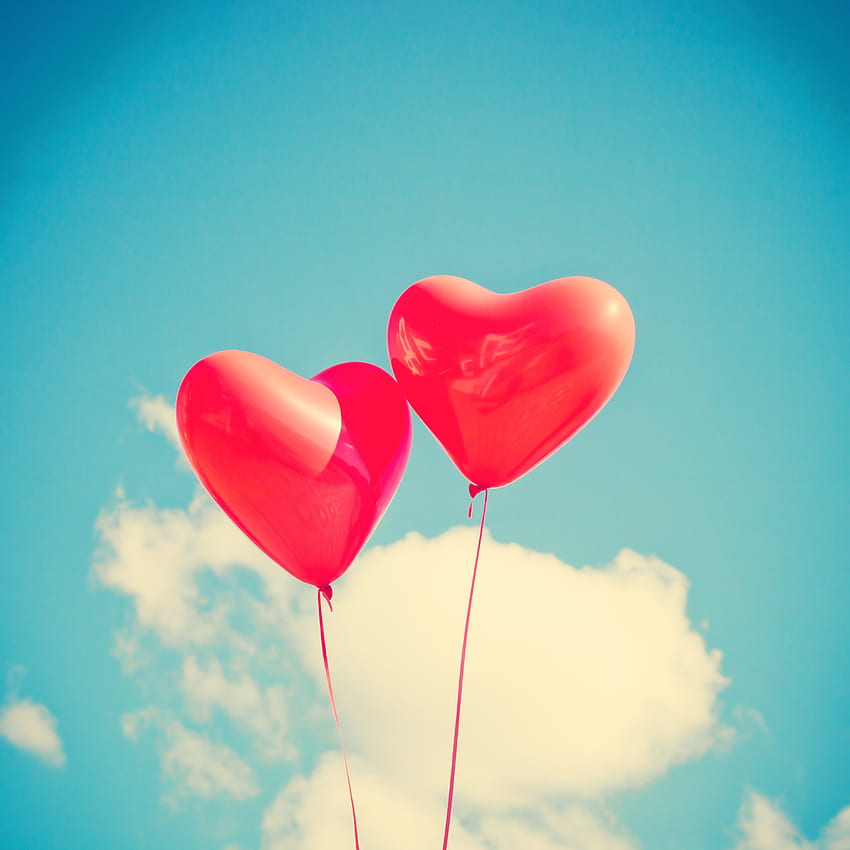 Sky, Love, Balloons, Heart, Ease HD phone wallpaper
