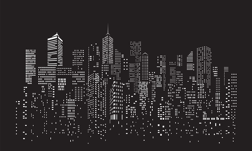 Cityscape Mural Black And White Cityscape Art HD Wallpaper Pxfuel