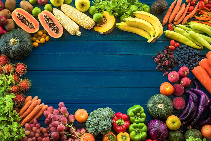 Saludo de Plantilla de Alimentos Fruta Verduras fondo de pantalla