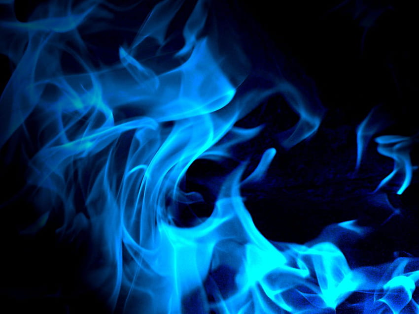 Flamme bleue et noire, flammes noires Fond d'écran HD